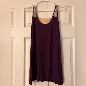 Frederick’s of Hollywood Purple Sheer Tank size medium